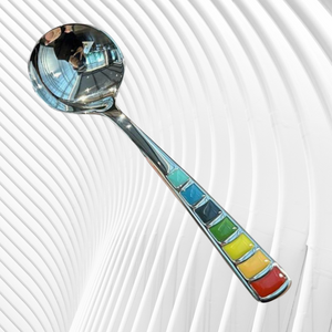 Tropical Paradise Enamel Coffee Spoon, Stainless Steel, 5.5"