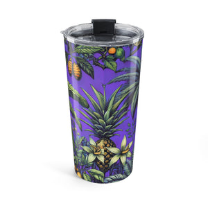 20oz Tumbler — Purple Palm Leaf Travel Cup