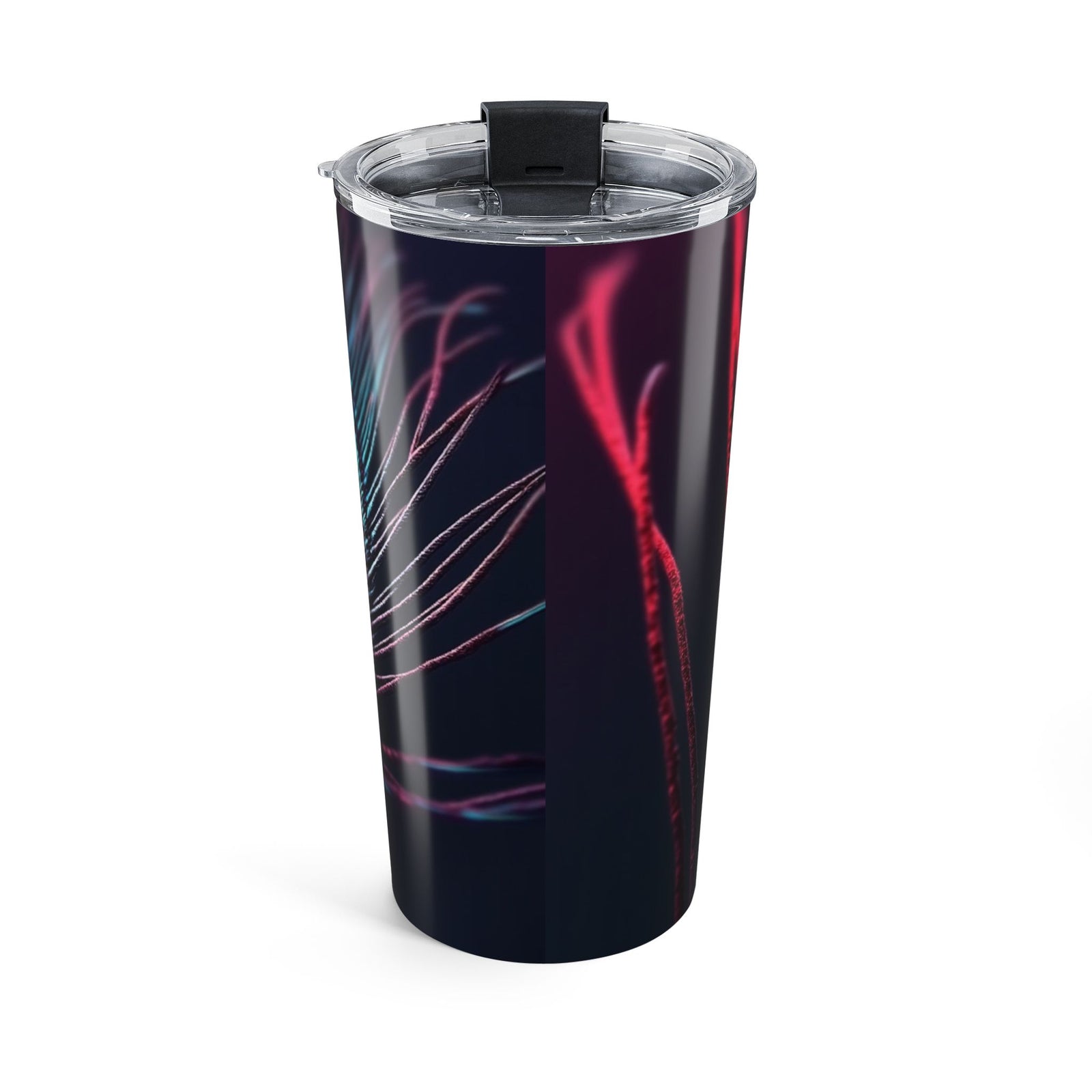 20oz Tumbler ~ Red Peacock Feather Insulated Travel Cup