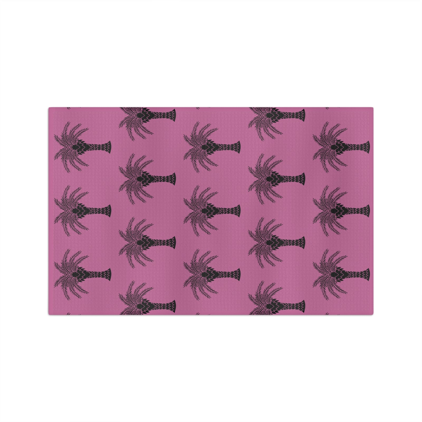 Tropical Microfiber Coffee/Tea Towel – Art Deco Palms, Lt. Pink