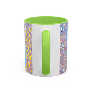 Colorful Mugs (11oz, 15oz), Disco Jade Turbo Shell Macro