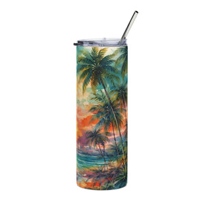 20oz Floral Stainless Steel Tumbler — Fiesta Orchid Travel Cup