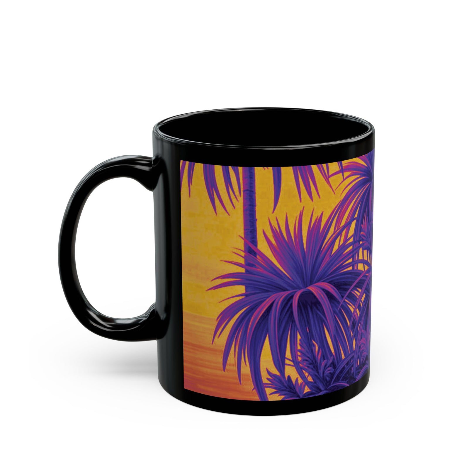 Black Coffee Mug - Tiny Palm Island Pop