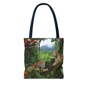 Jaguars and Parrots Tote Bag - 3 Sizes