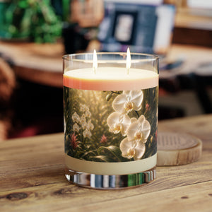 Pearl Orchid Garden Scented Candle — Floral 11oz Glass Jar