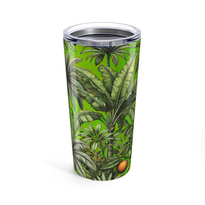 20oz Tropical Glossy Tumbler / Tropical Fruit Green