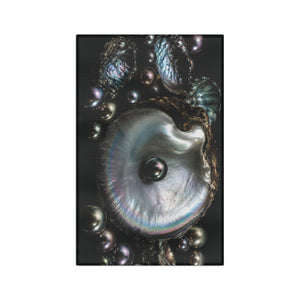 Microfiber Coffee/Tea Towel — Iridescent Black Pearl Oyster