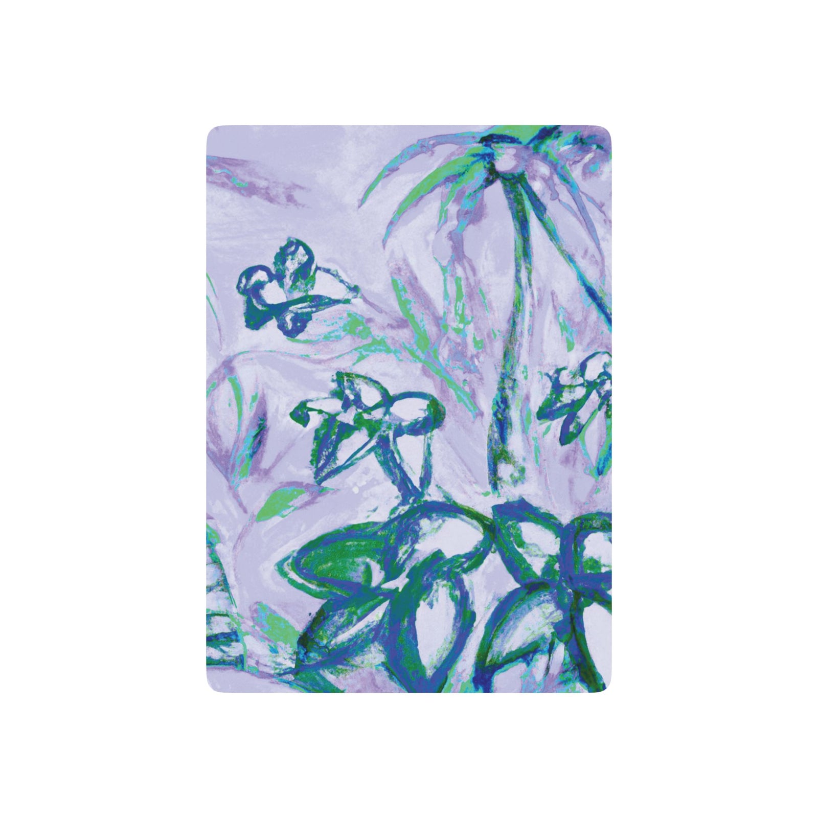 Poker Playing Cards - Tropical Doodles, Lilac