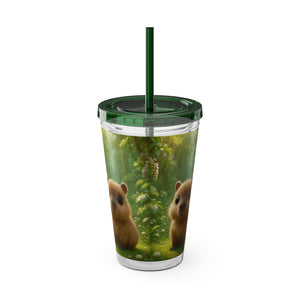 Tropical Tumbler with Straw | 16 oz: Baby Cabybara