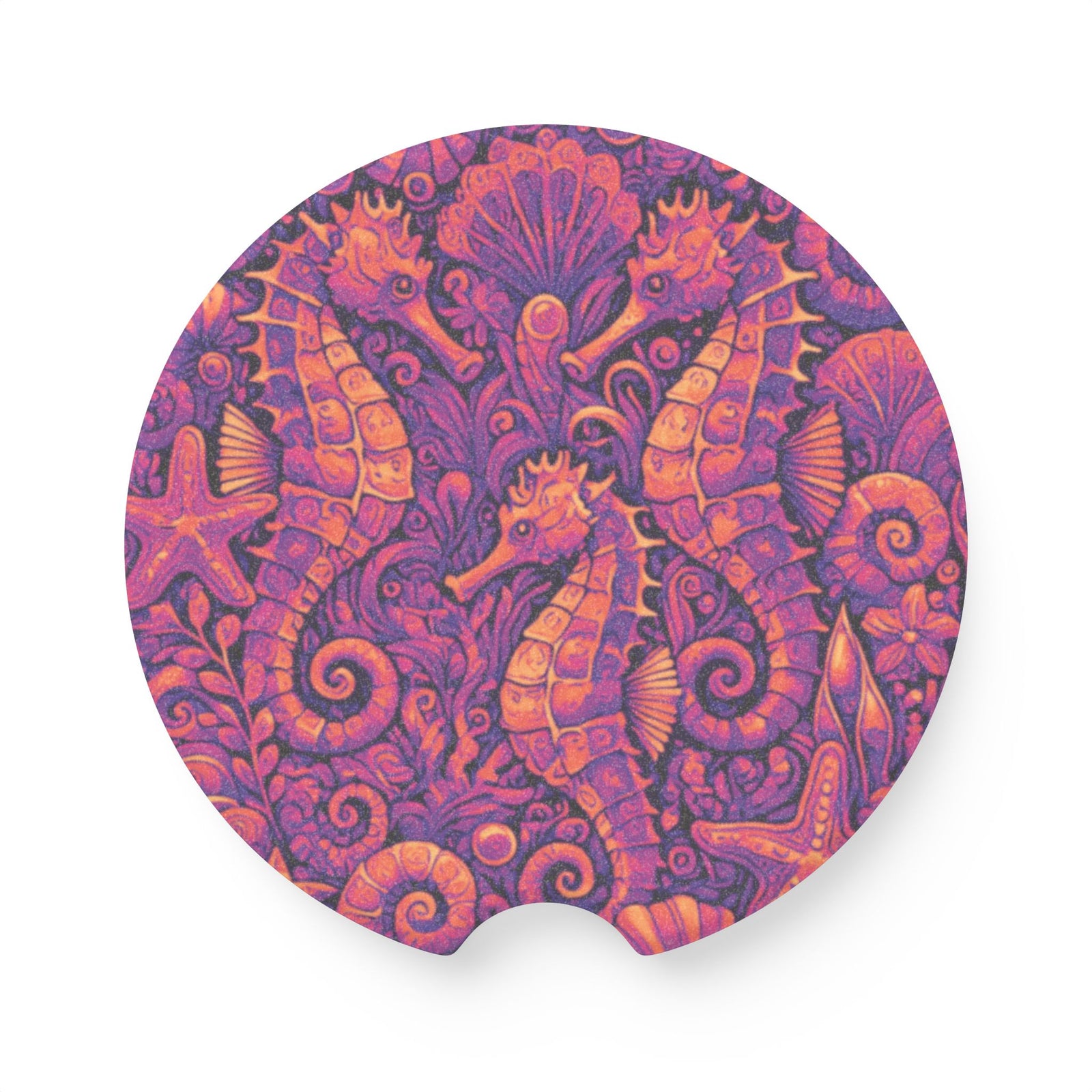 Soapstone Car Coaster - Seahorse Trio, Heatwave