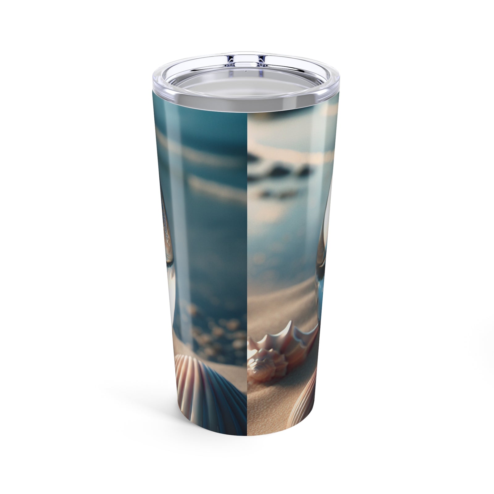 20oz Tropical Glossy Tumbler / Beach illusion Ball