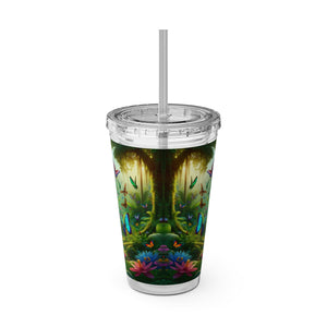 Tropical Tumbler with Straw | 16 oz: Butterflies in a Dell