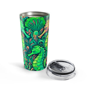 20oz Tumbler — Seahorse Trio Insulated Travel Cup, Lime