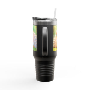 Insulated Travel Mug, 40oz / Baby White Peacock - Perfect for Outdoor Adventures