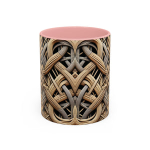 Accent Coffee Mug (11, 15oz), 8 Colors - Beach Wicker