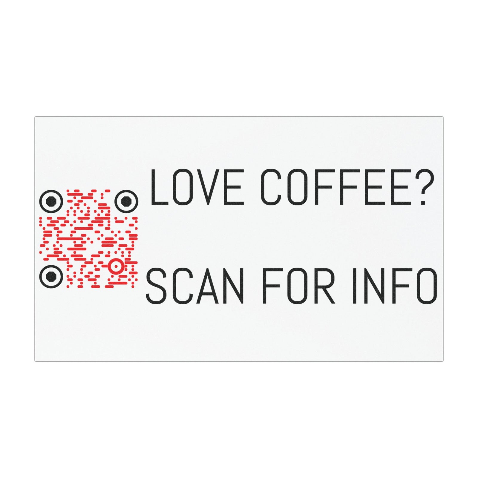 QR Code Car Magnet — Custom Red & Black Scanable Vehicle Magnet