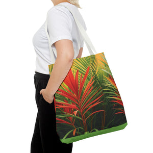 Red Flame Palm Tote Bag - 3 Sizes