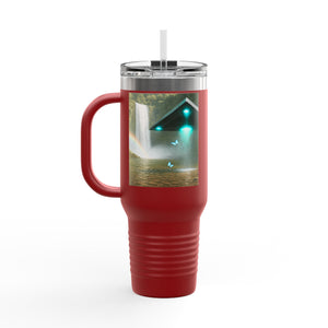 Insulated Travel Mug, 40oz / UFO & Waterfall