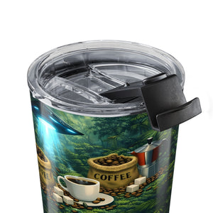 20oz Tumbler ~ Jungle UFO & Coffee Insulated Travel Cup