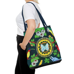 Parrots & Real Butterfly Wings Tote Bag - 3 Sizes