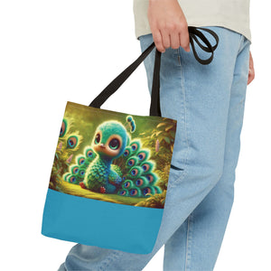 Baby Peacock Trio Tote Bag - 3 Sizes