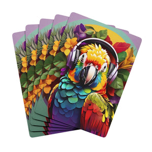 Poker Playing Cards - Rockin' Out Parrot