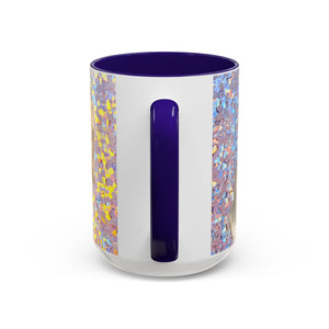 Colorful Mugs (11oz, 15oz), Disco White Pearl Oyster Macro