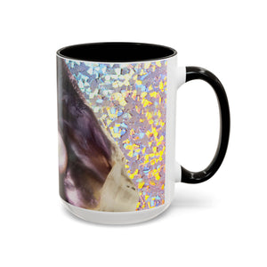 Colorful Mugs (11oz, 15oz), Disco Lavender Pearl Oyster Macro