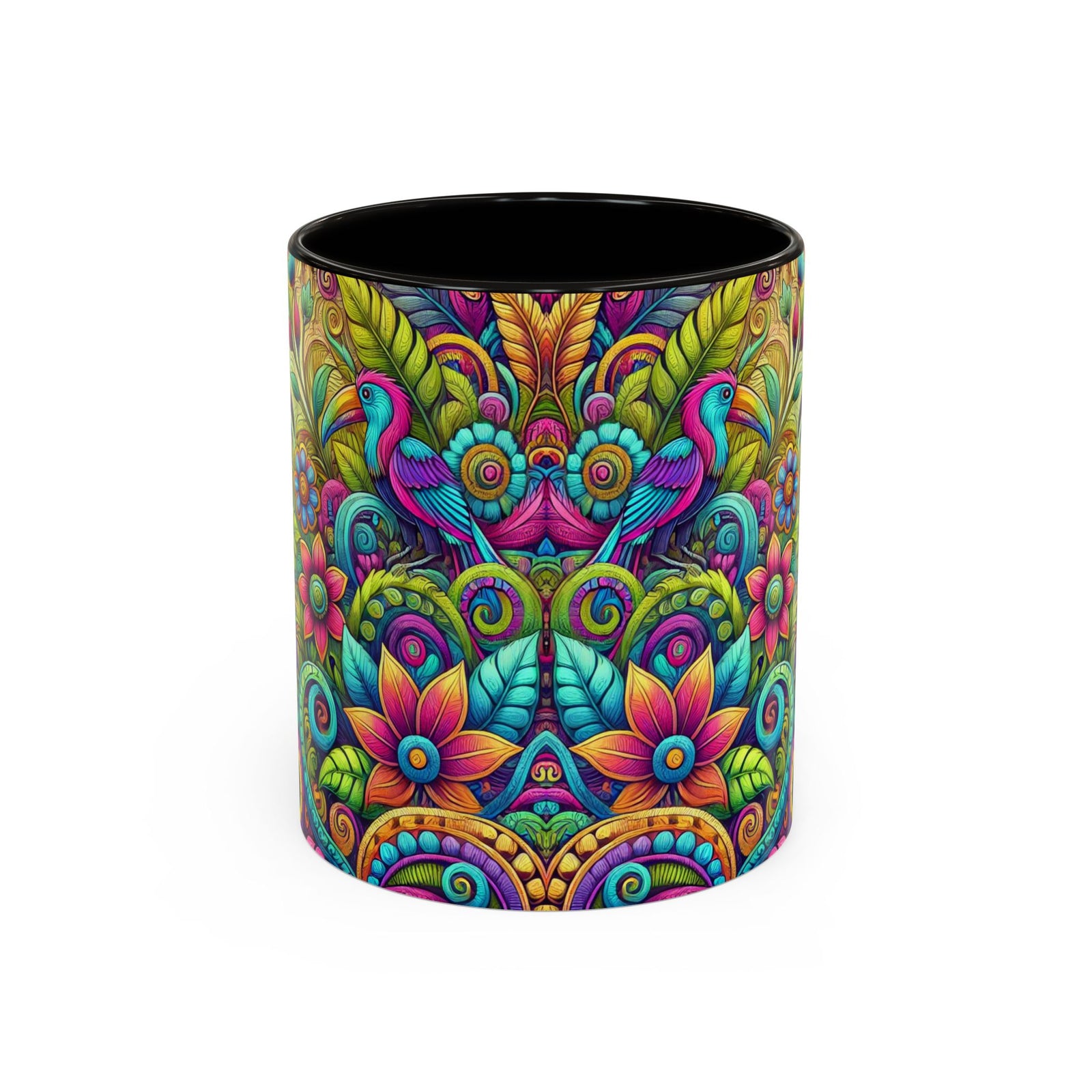 Accent Color Coffee Mug, Many Colors - 11oz & 15oz / Rainforest Music