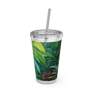 Tropical Tumbler with Straw | 16 oz:  Sleeping Spot
