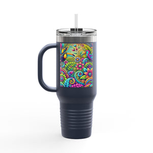 Insulated Travel Mug, 40oz / Rainforest Music - Perfect for Outdoor Adventures