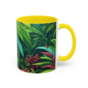 Accent Coffee Mug (11, 15oz), 8 Colors - Rainforest Sleeping Spot