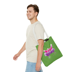 Tropical Real Two Fuchsias/Green Tote Bag - 3 Sizes