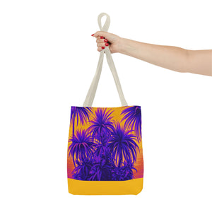 Tiny Palm Island Pop/Yellow Tote Bag - 3 Sizes