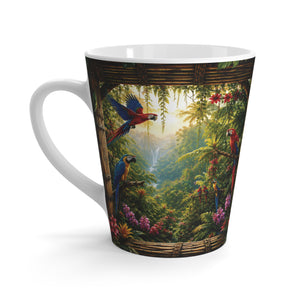 White Latte Mug — Paradise Falls Coffee Cup
