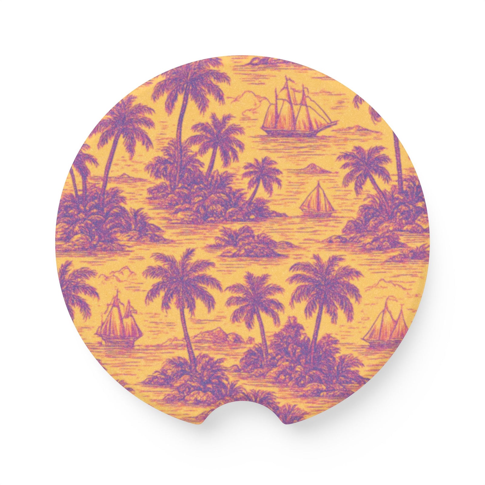 Soapstone Car Coaster - Faraway Toile/Pop