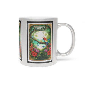 Tropical Metallic Mug, Gold or Silver - Seaside Rainforest Friends
