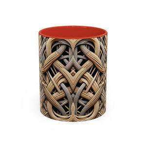 Accent Coffee Mug (11, 15oz), 8 Colors - Beach Wicker