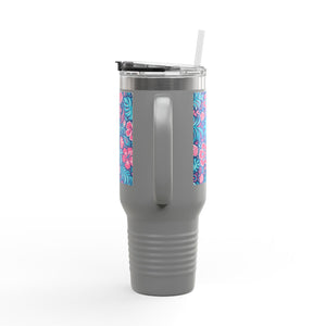 Insulated Travel Mug, 40oz / Beach Dreams, Turquoise