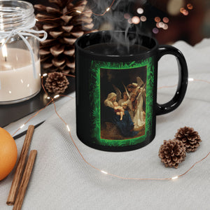 Black Coffee Mug, Religious - Song of the Angels, Tropical Glow