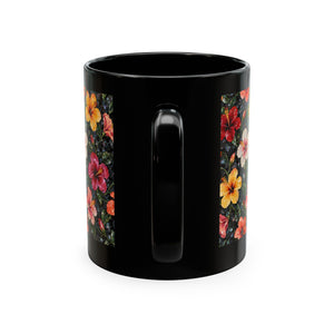 Hibiscus Garden Ceramic Mug — Vibrant Floral Coffee Cup