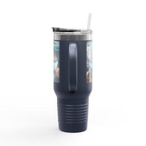 Insulated Travel Mug, 40oz / Beach Illusion Ball - Perfect for Outdoor Adventures