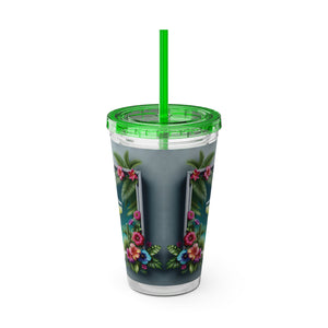 Tropical Tumbler with Straw | 16 oz: Tropical Margarita