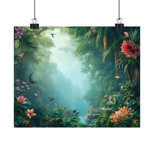 Tropical Rainforest Poster, Matte ~ Another Day in Paradise