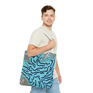 Wild Coral Reef Tote Bag, Turquoise ~ 3 Sizes