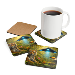 Coaster Set/4 -  UFO & Tiger