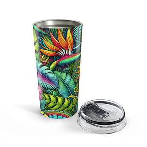 20oz Tumbler ~ Rainforest Pop Jungle Insulated Travel Cup
