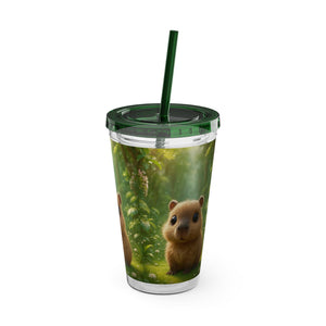 Tropical Tumbler with Straw | 16 oz: Baby Cabybara