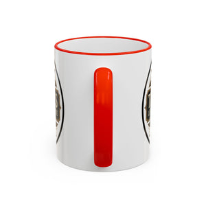 Accent Rim & Handle Coffee Mug — Tropics Lifestyle Coffee Pearl/Palm Logo