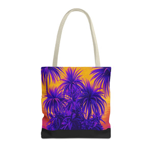 Tiny Palm Island Pop/Black Tote Bag - 3 Sizes